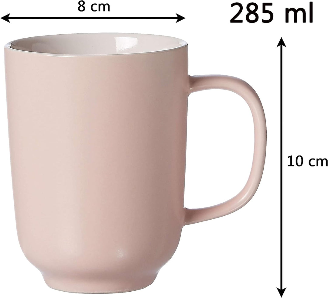 Ritzenhoff & Breker Kaffeebecher-Set Jasper, 4 Stück (1er Pack), Rosa, Rosa