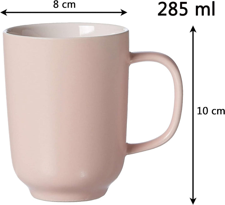 Ritzenhoff & Breker Kaffeebecher-Set Jasper, 4 Stück (1er Pack), Rosa, Rosa