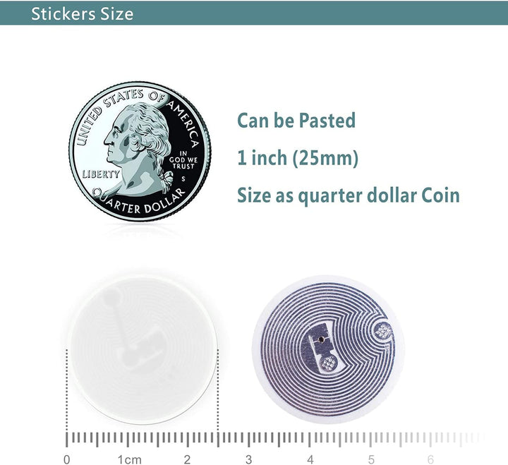 50 Stück NFC Tag Sticker NFC Tags 215 NFC Sticker NFC aufkleber NTAG215 NFC Aufkleber nfc 215 aufkle