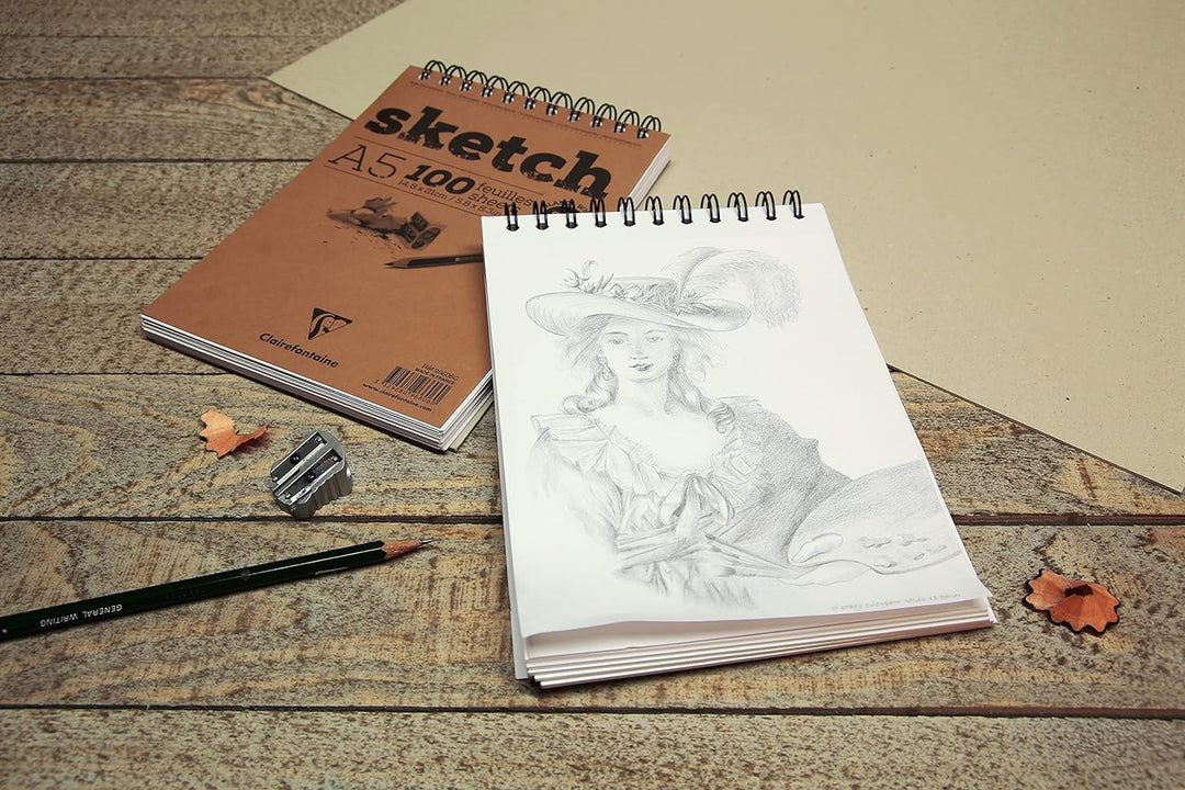 Clairefontaine 96602C Skizzenblock Sketch (100 Blatt, DIN A3, 29,7 x 42 cm, Spiral, mikroperforiert,