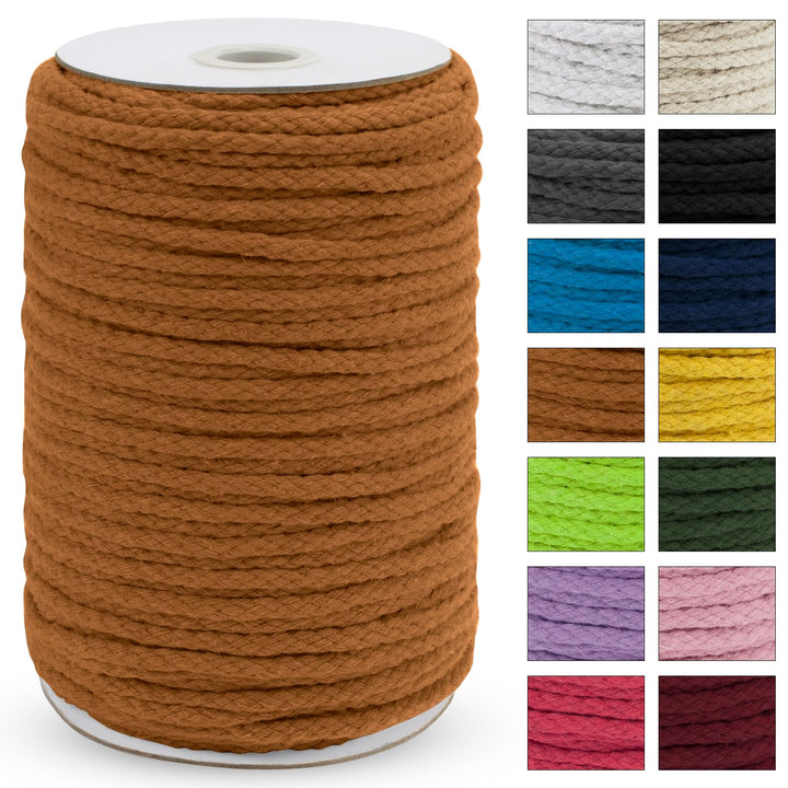 Makramee Garn 5mm x 90m, Baumwollkordel Baumwollseil Natürlicher Baumwollschnur, Makramee Garn Geflo