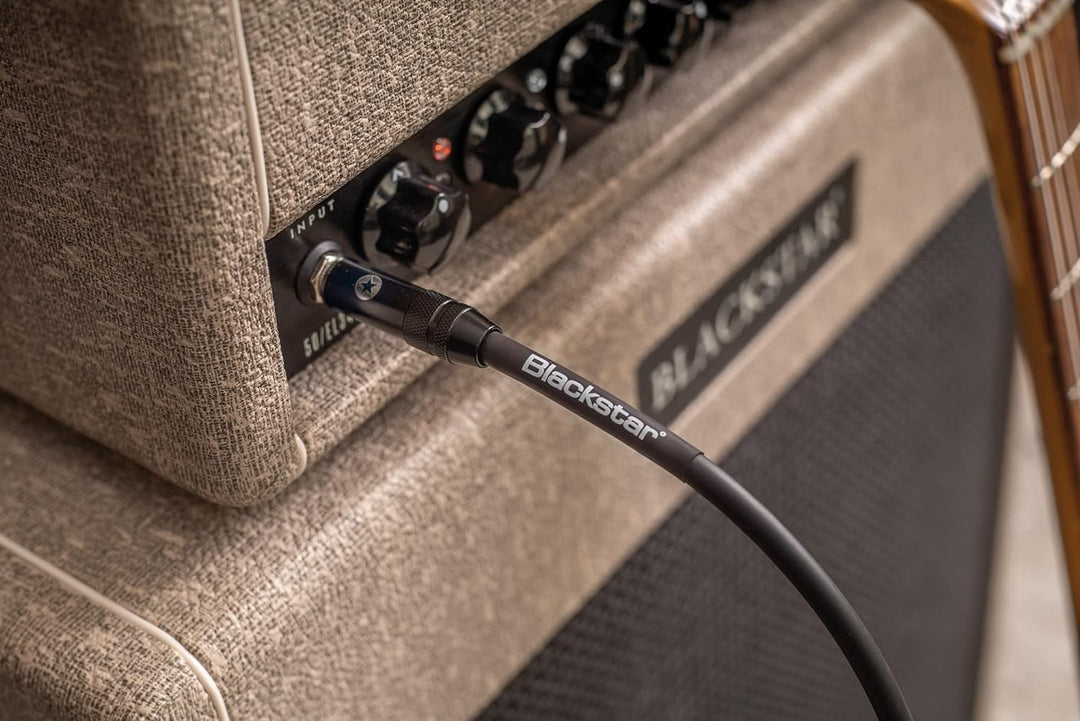 BLACKSTAR Pro Series Instrumentenkabel, gerade, 1/4 Zoll Klinke auf Winkel, 1/4 Zoll Klinke für Bass