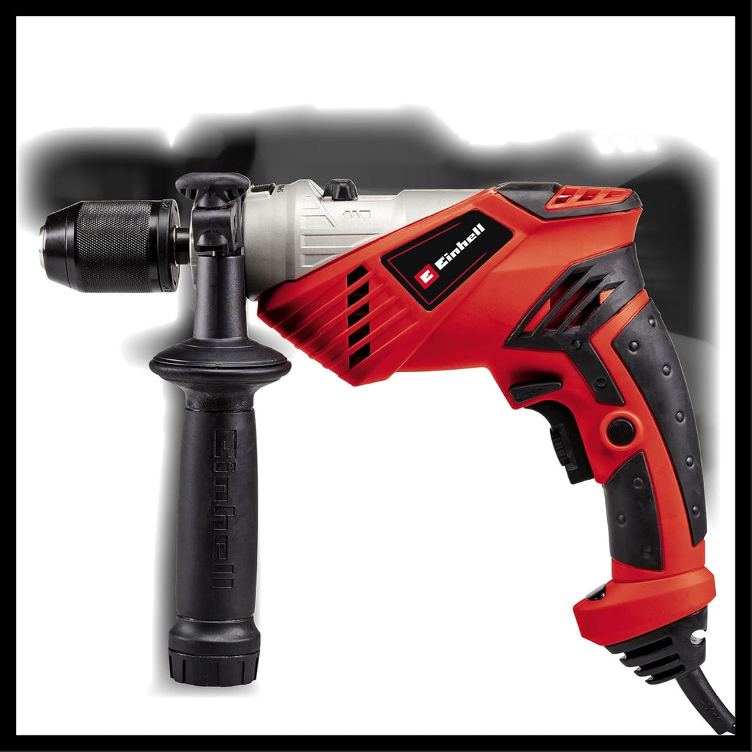 Einhell Schlagbohrmaschine TE-ID 650 E (650 Watt, Qualitätsbohrfutter aus Metall, Rechts-/Linkslauf,