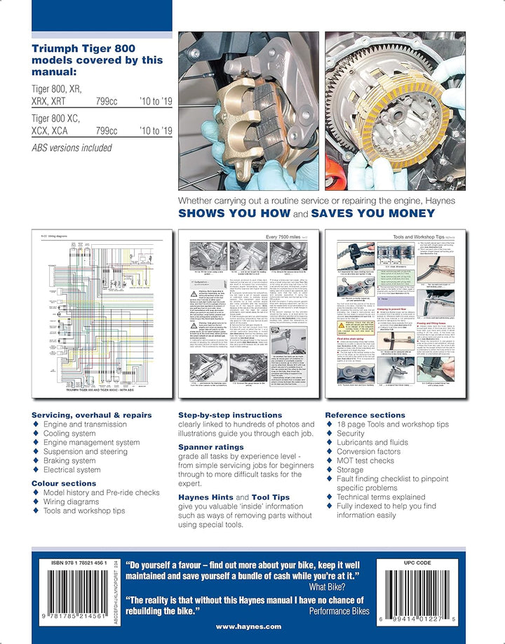 Triumph Tiger 800 (10 -19): 2010 to 2019 (Haynes Service & Repair Manual)