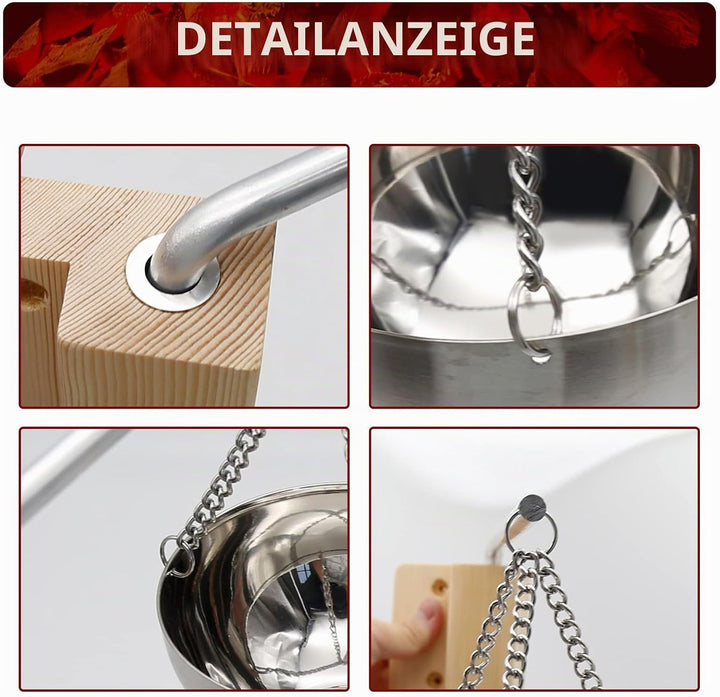 Hoypeyfiy Durable Edelstahl Sauna Aroma Bowl Cup ätherisches Öl Bowl Sauna Raumzubehör Sauna Verdamp