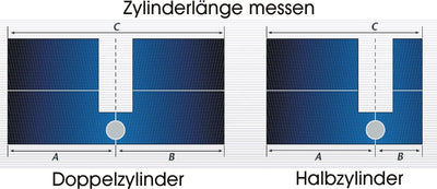 ABUS EC550 Profil-Doppelzylinder Länge 45/55mm mit 6 Schlüssel