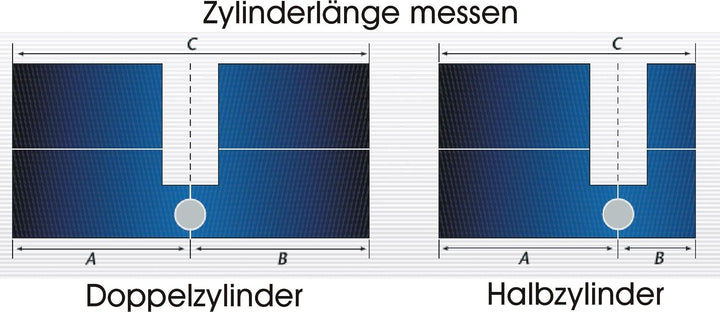 ABUS EC550 Profil-Doppelzylinder Länge 40/50mm mit 10 Schlüssel