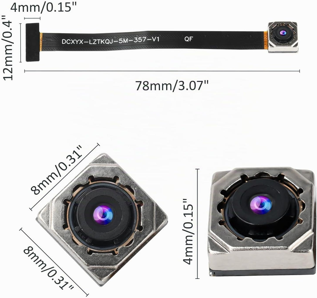 diymore 2 Stück ESP32 CAM 5MP OV5640 Kamera mit Autofokus, 120° Weitwinkel Embedded Vision Bildsenso