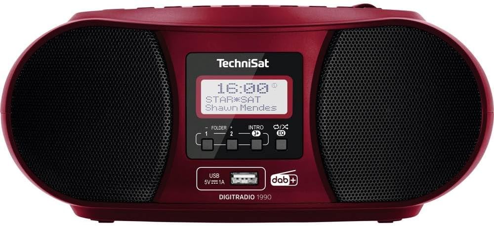 TechniSat DIGITRADIO 1990 - Stereo-Boombox mit DAB+/UKW-Radio und CD-Player (Bluetooth-Audiostreamin