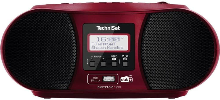 TechniSat DIGITRADIO 1990 - Stereo-Boombox mit DAB+/UKW-Radio und CD-Player (Bluetooth-Audiostreamin