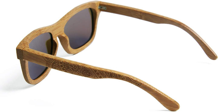 Ynport Bambus-Sonnenbrille für Herren/Damen, klassisches Design, mit Holz beschichtet, Vintage-Stil,