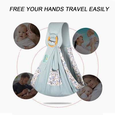 Baby Ring Sling Carrier Einstellbare Multifunktions-Stillen für Säuglinge Stillen für Kinder Kleinki