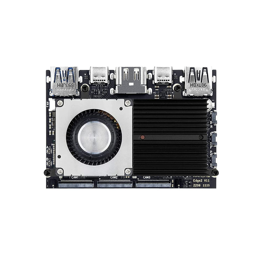 Khadas Edge2 Active Cooling Kit - Kühlkörper und 3705 Lüfter für ARM PC Edge2 SBC