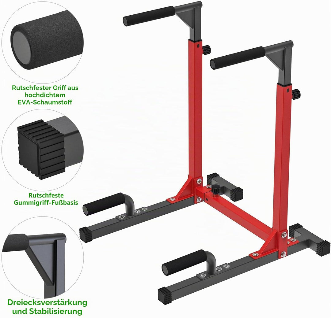 SELEWARE Solide Dip-Bar, verstellbare Dip-Station Home Gym Fitness Calisthenics Ausrüstung, multifun