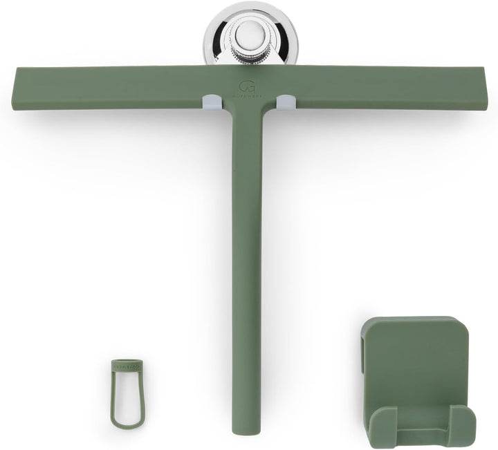 Gütewerk Duschabzieher, Silikon-Abzieher Dusche, Hygienischer Abzieher für Badezimmer, Duschwand & F