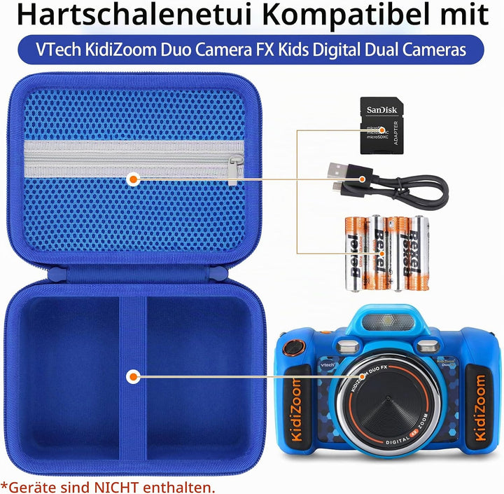 co2CREA Hart Reise Schutz Hülle Etui Tasche für VTech KidiZoom Duo FX Kinderkamera,Nur Tasche, Für V