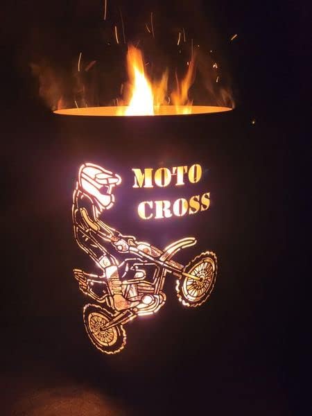 Feuertonne/Feuerkorb mit Motiv Moto Cross