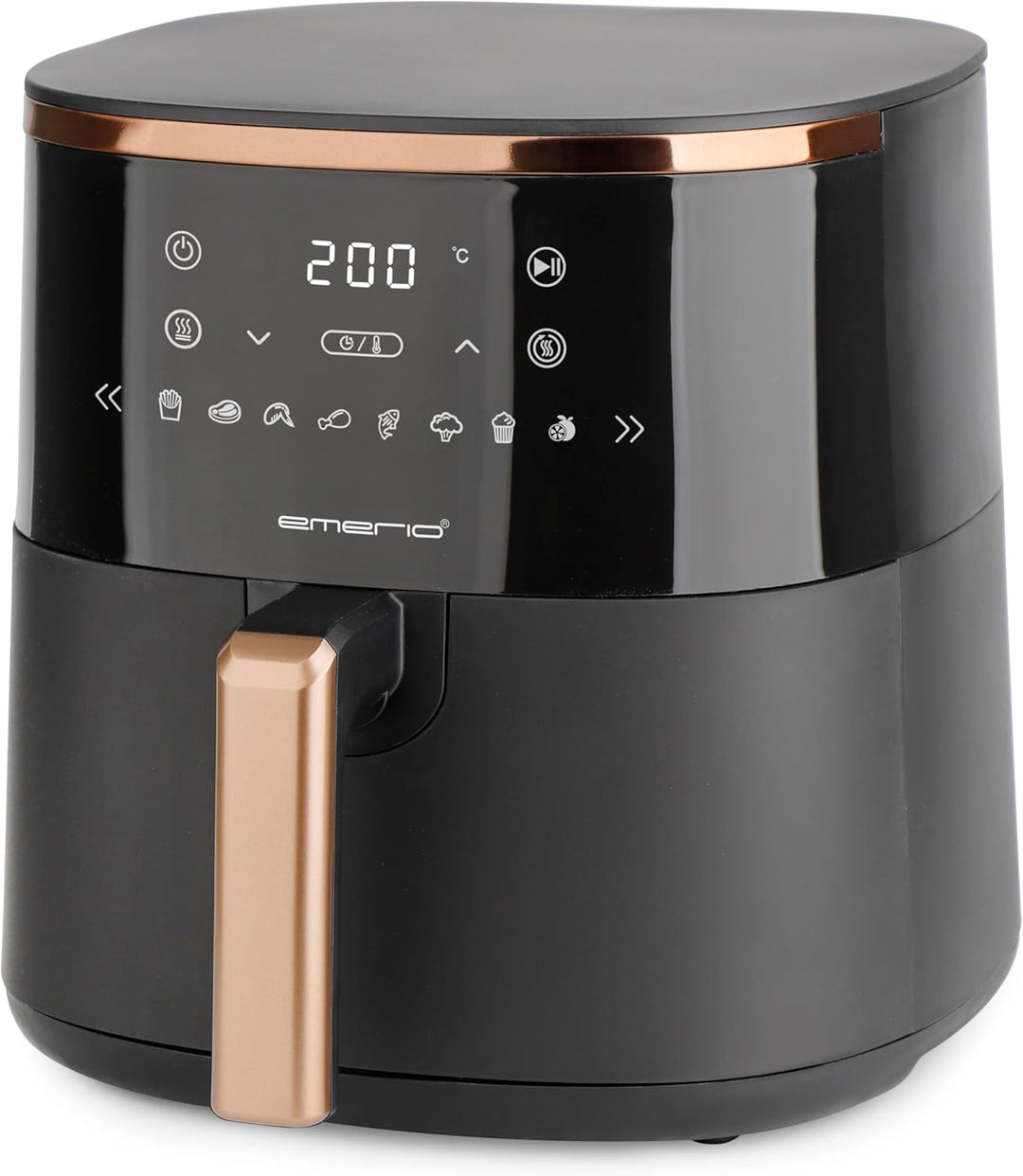 EMERIO digitale XL Heissluftfritteuse mit 4,2L | AirFryer | Kupfer Edition | Frittieren ohne extra Ö