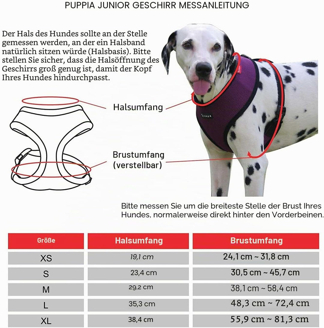 Puppia Junior - Hundegeschirr für kleine Hunde - leicht und super weich - Auch als Welpengeschirr ve