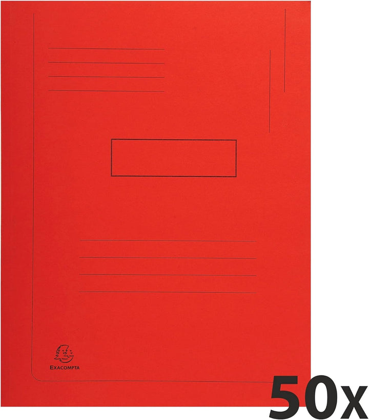 Exacompta 445003E Packung mit 50 Aktenmappen Forever, 2 Klappen (aus recyceltem Karton 280g/qm, umwe