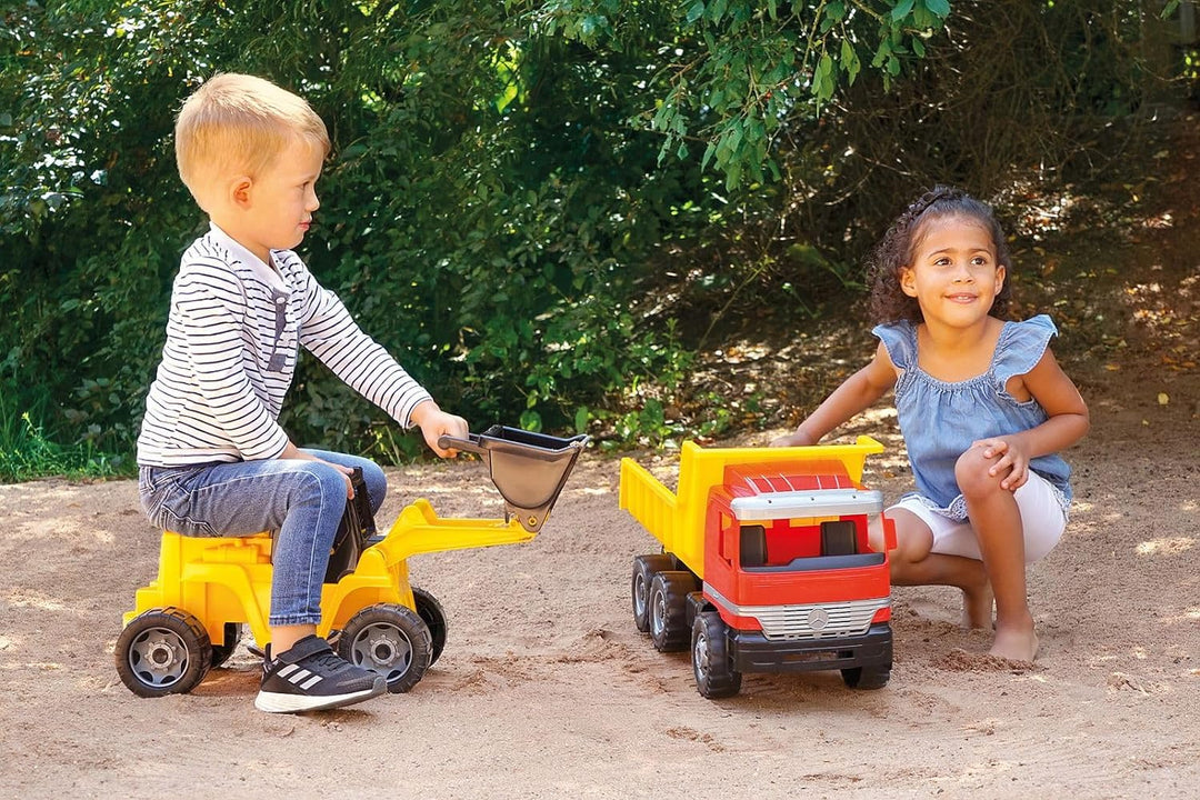 Lena 02048 - Starke Riesen Schaufellader, Radlader ca. 64 cm, Giga Truck in gelb und schwarz, Ladesc
