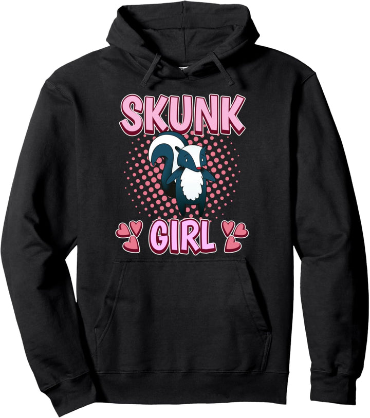 Damen Skunk Girl Mädchen Stinktier Pullover Hoodie