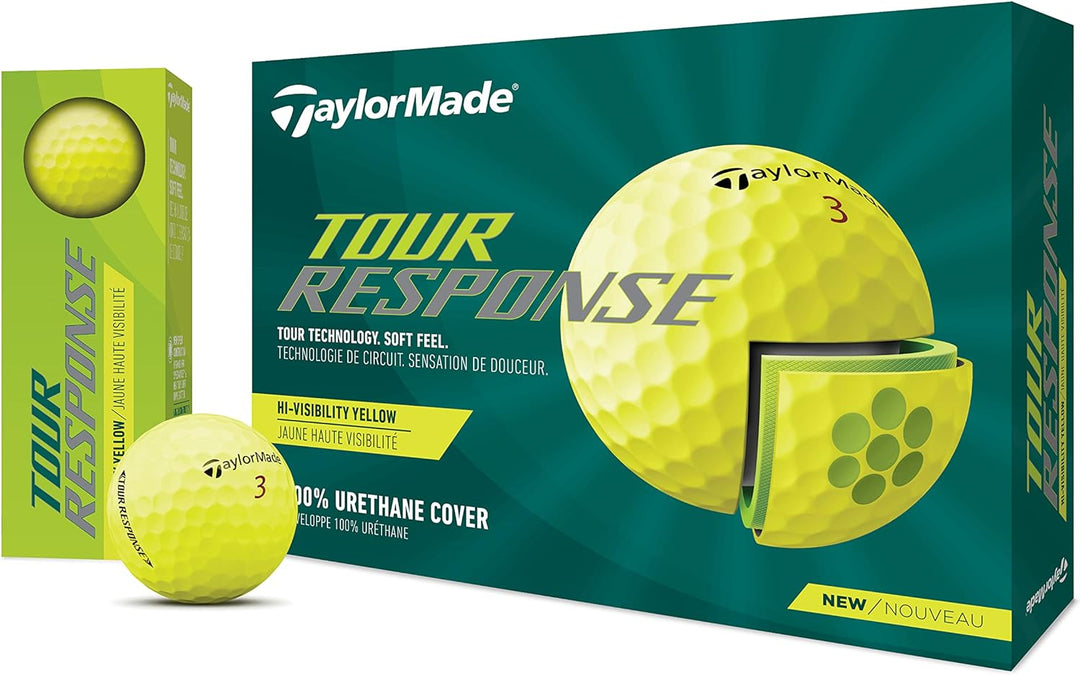TaylorMade 2022 Tour Response gelb Streifen Dutzend, gelb Streifen Dutzend