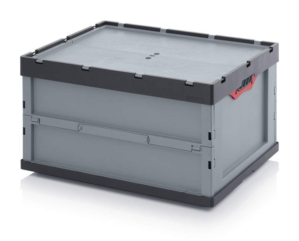 Faltbox + Deckel Auer FBD 64/42 Klappbox Kunststoff Box 60 x 40 x 42cm Volumen 87L | Stapelbehälter