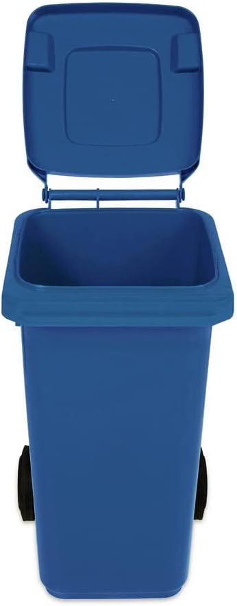 JESTIC Mülltonne Abfalltonne Reststofftonne 120L laufruhige Vollgummi-Räder NEU (blau) 120 Litros bl