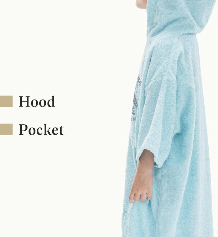 HOMELEVEL Badeponcho für Kinder und Teenager - Poncho Handtuch für Strand Schwimmbad - Surfponcho mi