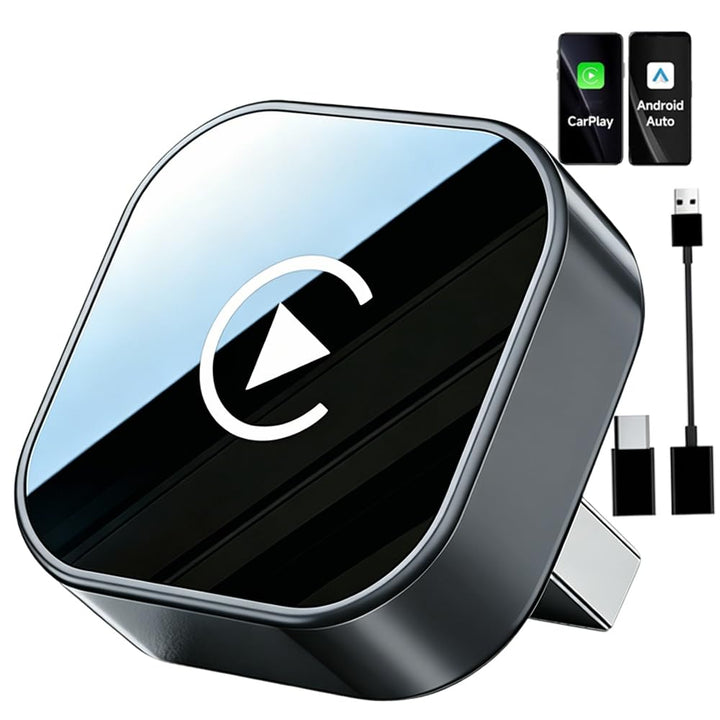 2 in 1 für Apple CarPlay & Android Auto Wireless Adapter, Car Play Adapter Auto für iPhone iOS 10+ &