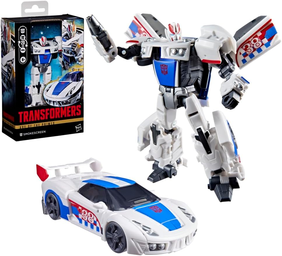 Transformers Age of The Primes Smokescreen, verwandelbare Deluxe-Klasse Action-Figur (13 cm), Robote