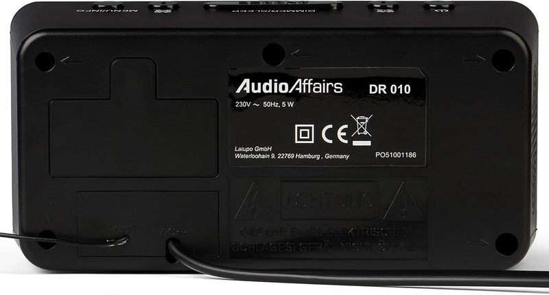 AudioAffairs Digitaler Radiowecker DAB+ | UKW/FM | dimmbares Display | Wecker mit Radio oder Alarmto