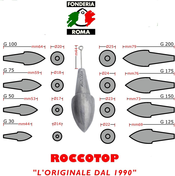 Roccotop Blei mit Schaft 75 GR, 75 GR