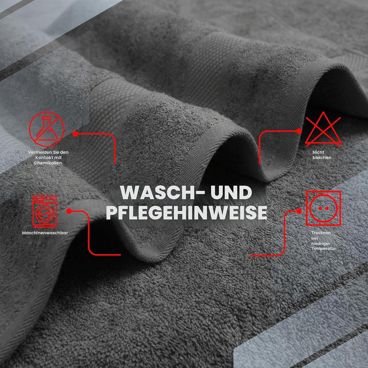 Infinitee Xclusives – 8er Pack Handtücher Set für Badezimmer, 2 Badetücher,Hotel, Spa & Gym Qualität