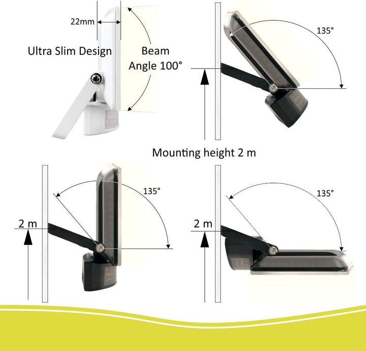 ELRO LF5020P LED-Aussenleuchte mit Bewegungssensor - Elegantes Design - Robuste Konstruktion - Verst