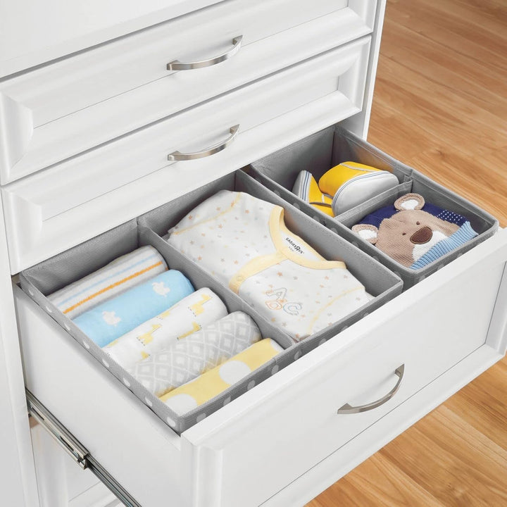 mDesign 8er-Set Aufbewahrungsbox fürs Kinderzimmer – Faltbare Kinderzimmer Aufbewahrungsbox in 2 Grö