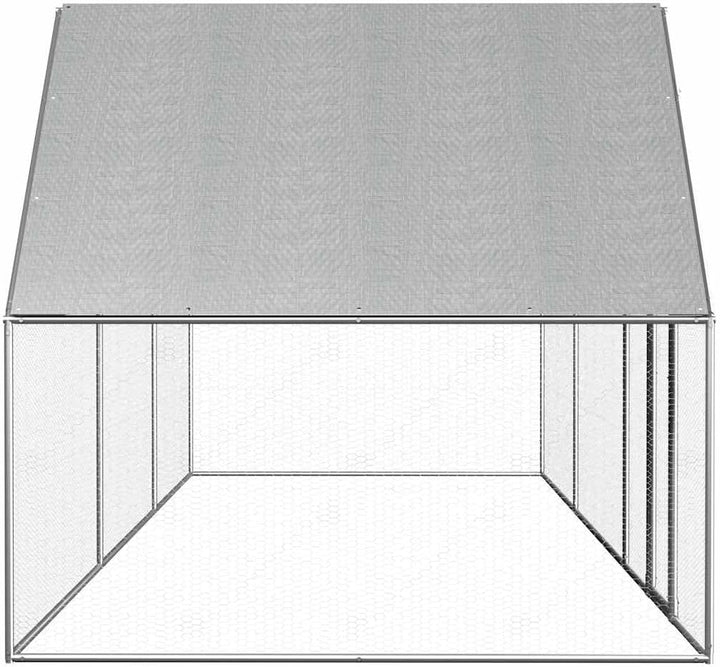 Willood Hühnerstall 6x2x2 mVerzinkter Stahl 6 x 2 x 2 m Silber, 6 x 2 x 2 m Silber
