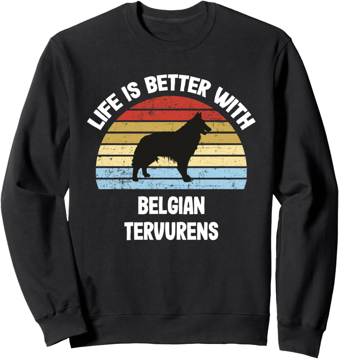 Retro Belgian Tervuren Hund Geschenk Sweatshirt