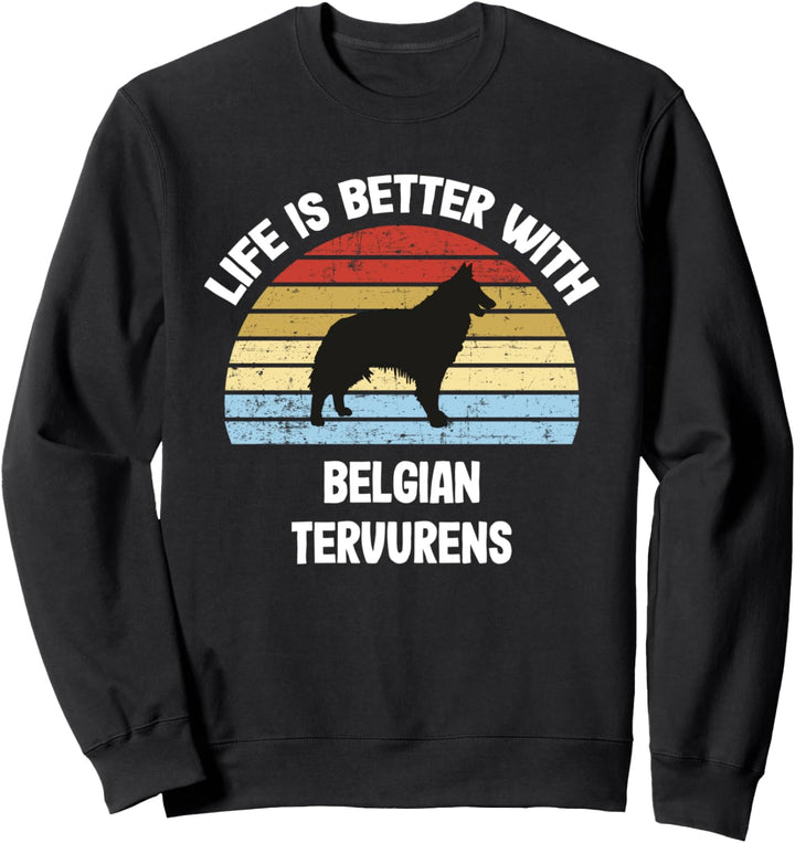 Retro Belgian Tervuren Hund Geschenk Sweatshirt