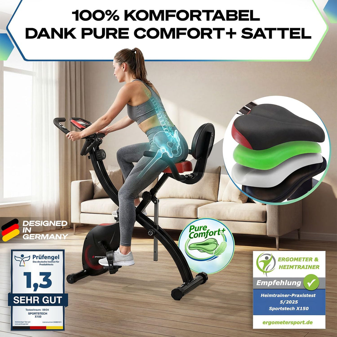 Fitness Fahrrad + Sportstech Live App mit Live- & On Demand-Kursen für Full Body Workout-Erlebnis |