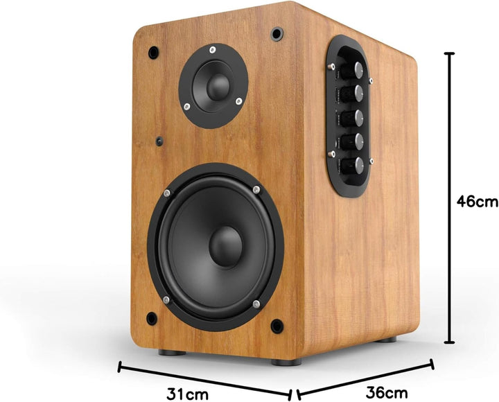Wiibo Neo 100 Altavoces Vintage Estanteria Bluetooth HiFi Activos 100w Pareja