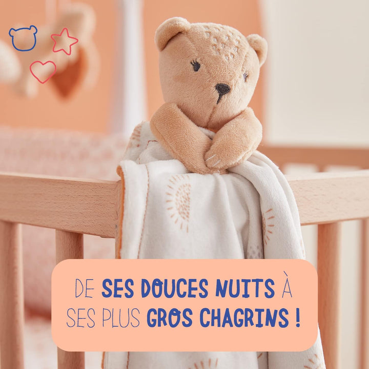 Noukie's - Kuscheltier für Kinder, Meine erste Decke Kendi – Plüsch aus Veloudoux + Decke für Kinder