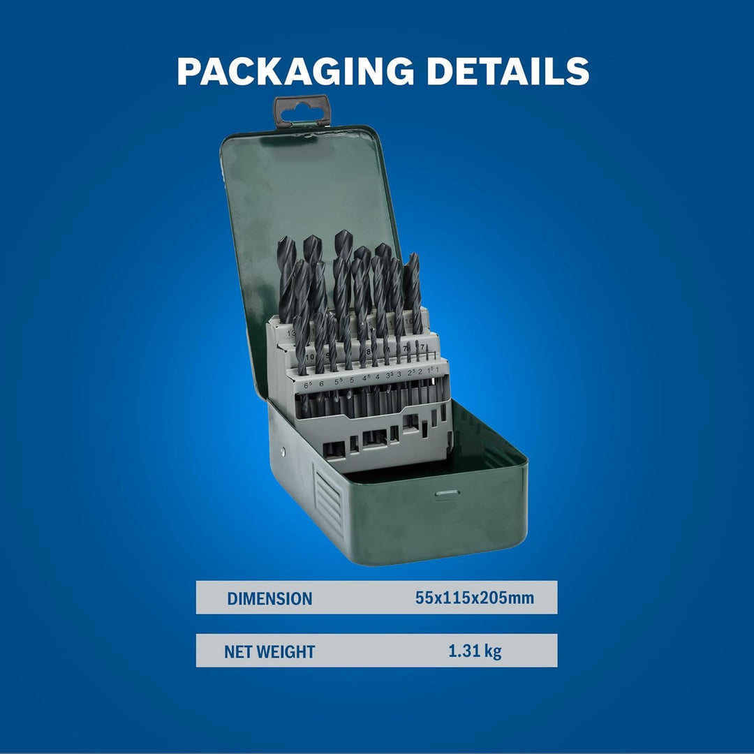 Bosch 25tlg. Metallbohrer-Set HSS-R rollgewalzt