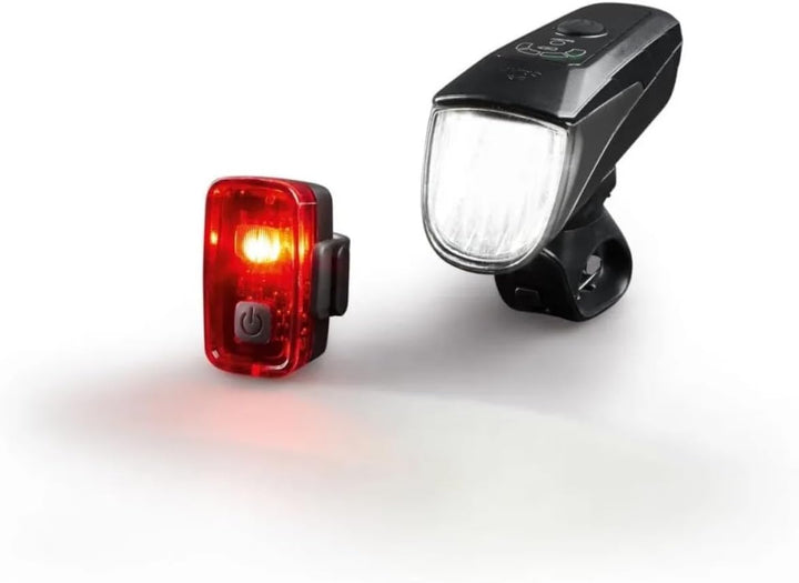LED Fahrrad Leuchten Set mit USB-C Fahrradbeleuchtung Licht 15/30/70 Lux Automatische Lichtsteuerung