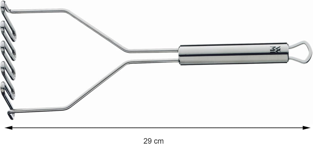WMF Profi Plus Kartoffelstampfer 29 cm, Cromargan Edelstahl teilmattiert, spülmaschinengeeignet Sing