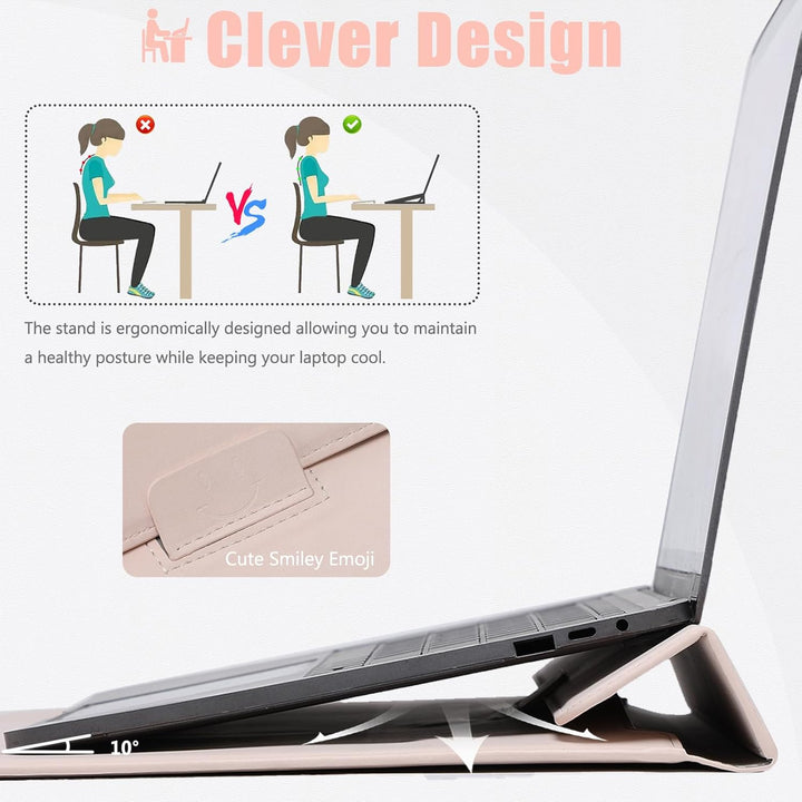 HYZUO 13,3-14 Zoll Laptop Hülle Laptophülle mit Standfunktion für MacBook Pro 14 M4/M3/M2/M1 Pro/Max