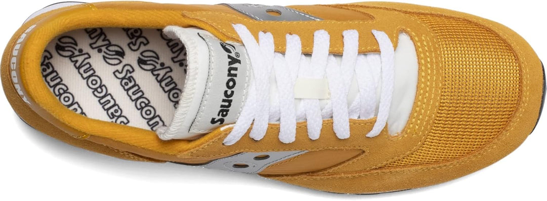 Saucony Jazz Original Vintage Herren Sportschuhe 47 EU Gelb Weiss Silber, 47 EU Gelb Weiß Silbe