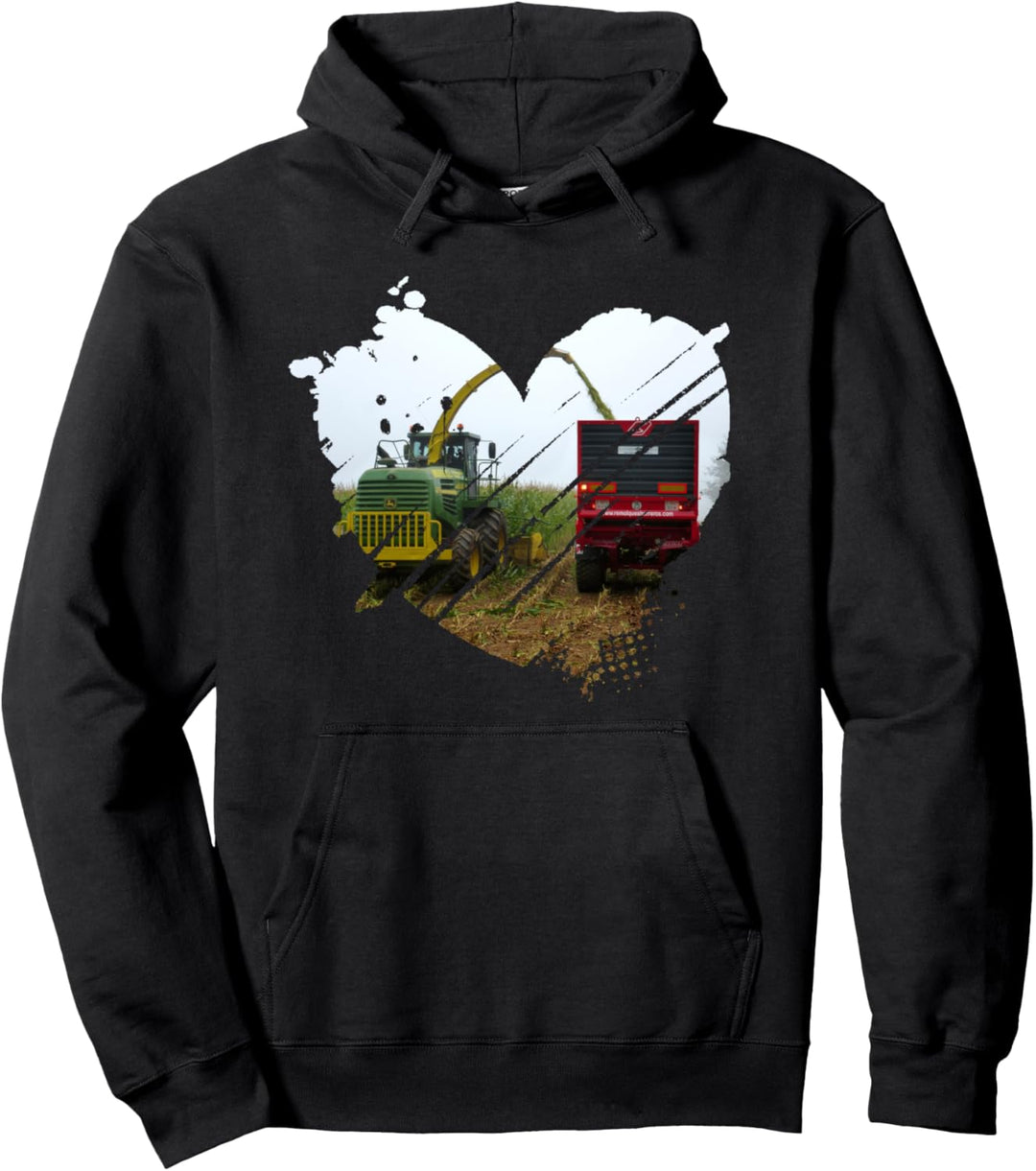 Landwirtschaft Landwirt Bauer Lohner Maishäckseln Ernte Pullover Hoodie