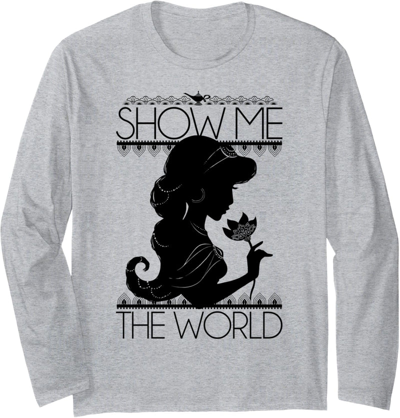 Disney Aladdin Jasmine Show Me The World Silhouette Langarmshirt